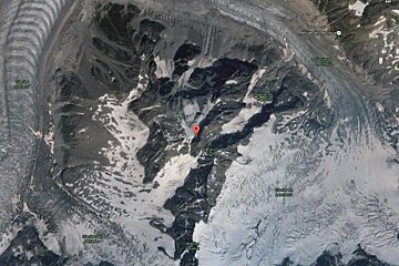 a map location of a climb in chamonix
