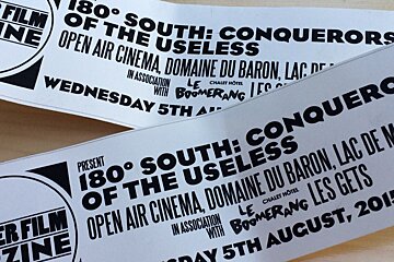 A flyer for the summer film zine says that it will be open air cinema on wednesday 5th august 2015