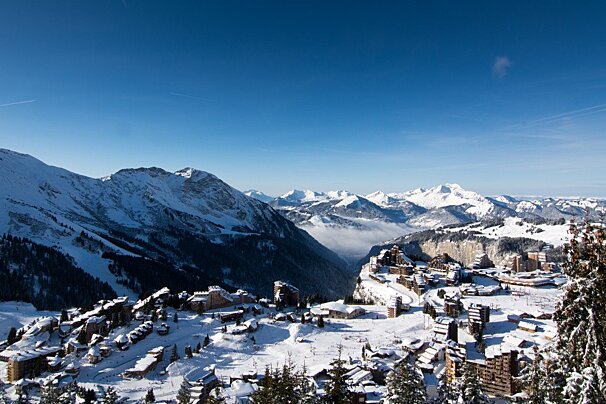 a view over Avoriaz in winter