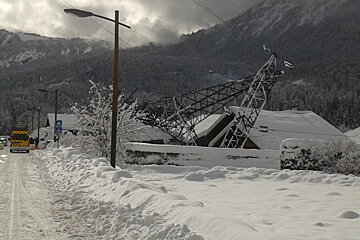 Electricity Pylon Down in Servoz Causes Chaos