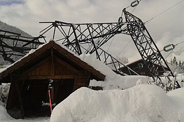 Electricity Pylon Down in Servoz Causes Chaos