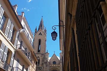 a narrow street in provence