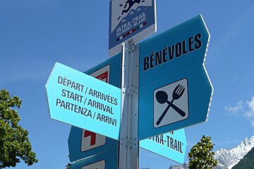 signage for the UTMB 2015 chamonix