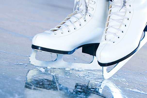 Ice Skates on an Ice Rink