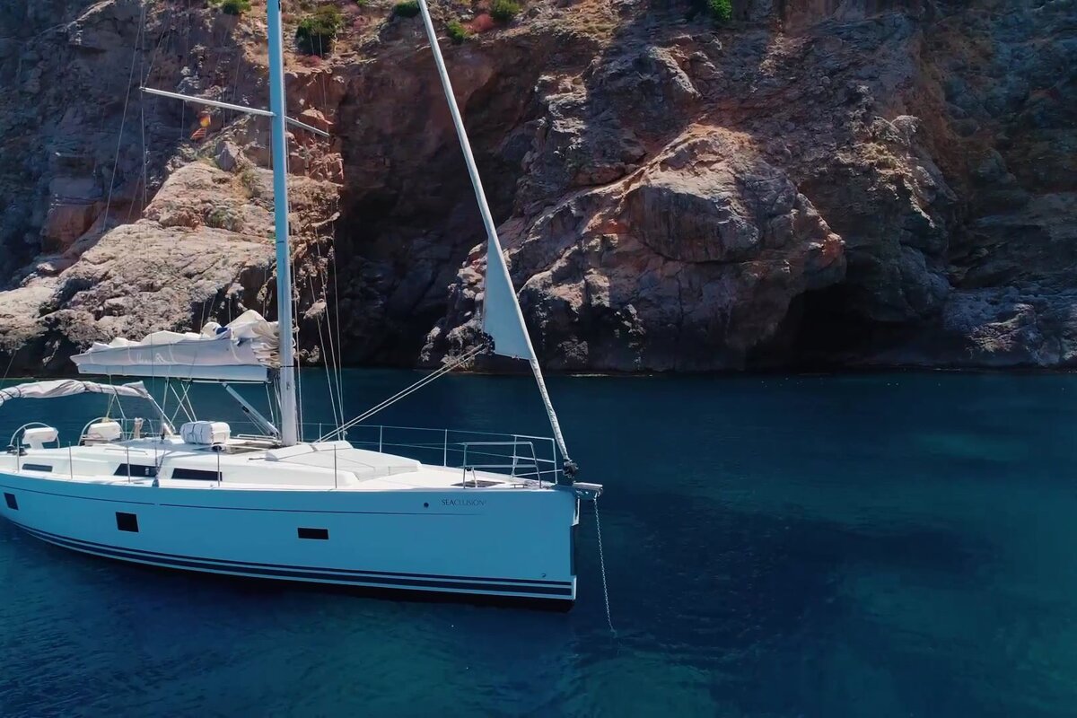 A sailboat with the name epsilon on the side