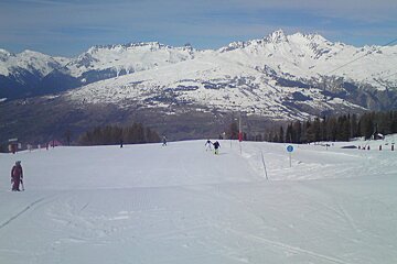 Beginner skiing in Les Arcs winter 2017/18