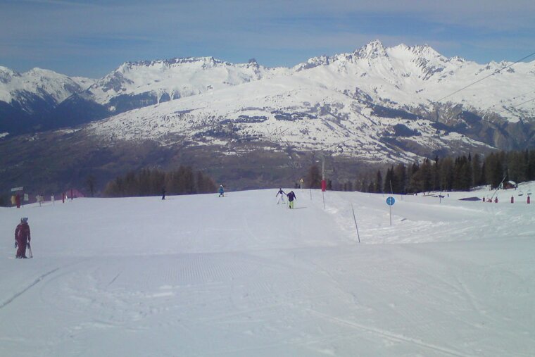 Beginner skiing in Les Arcs winter 2017/18