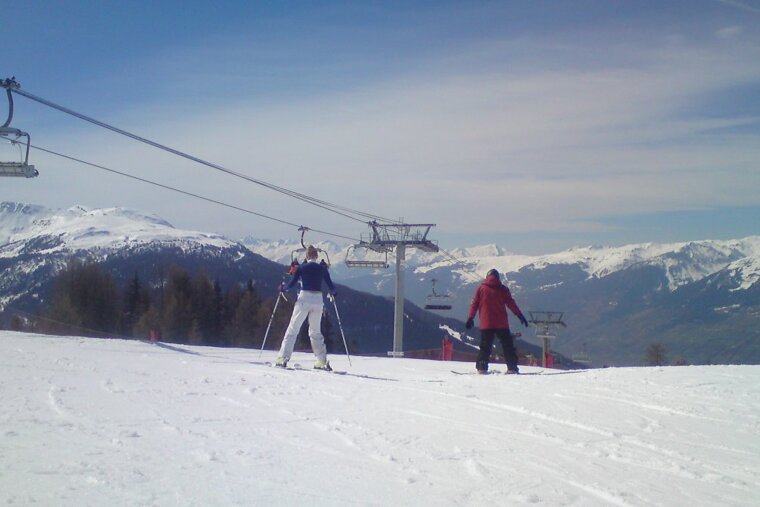 Beginner skiing in Les Arcs winter 2017/18