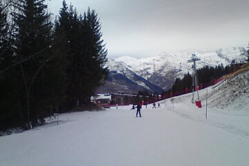 Beginner skiing in Les Arcs winter 2017/18
