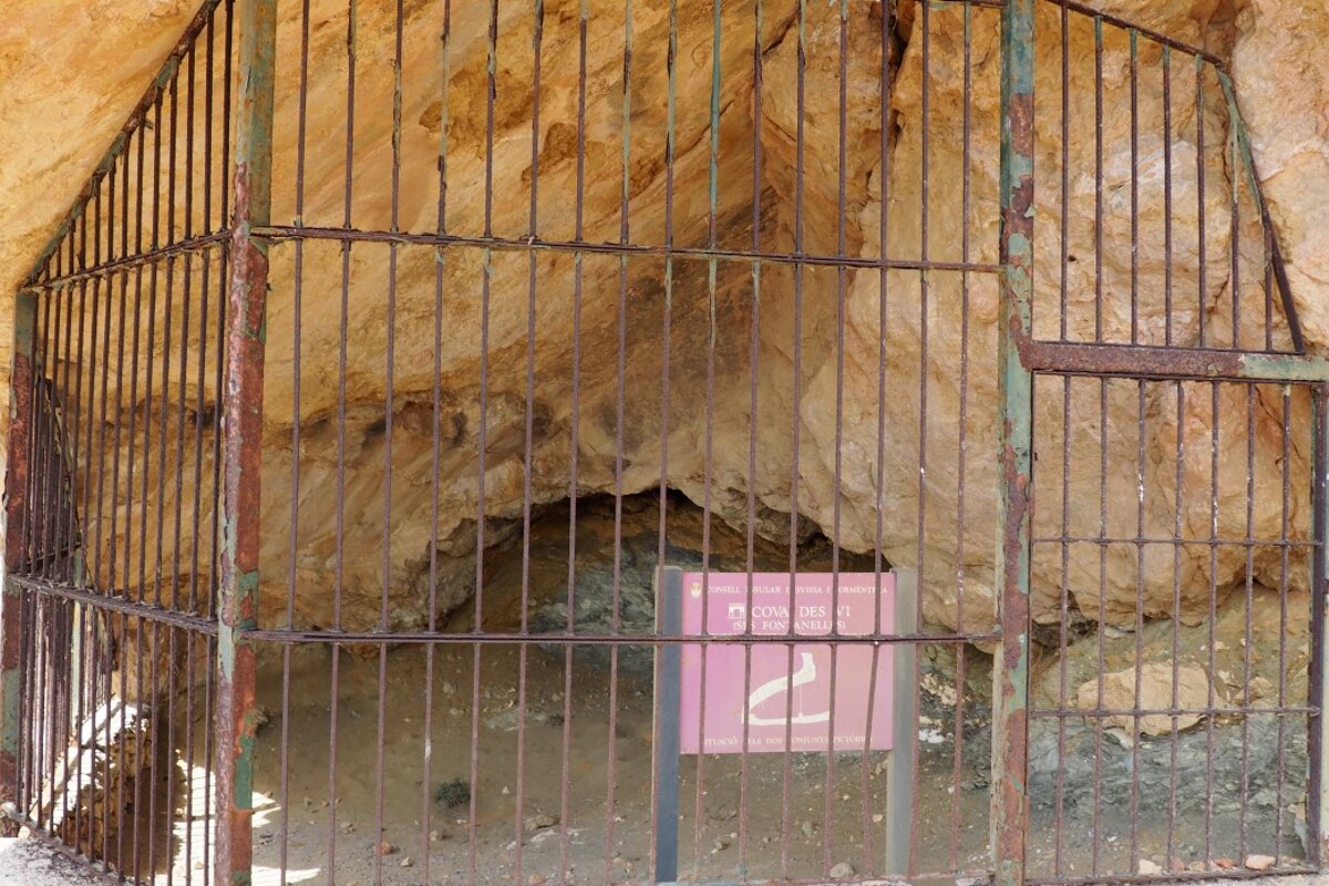 an area caged off to stop you going in -west ibiza