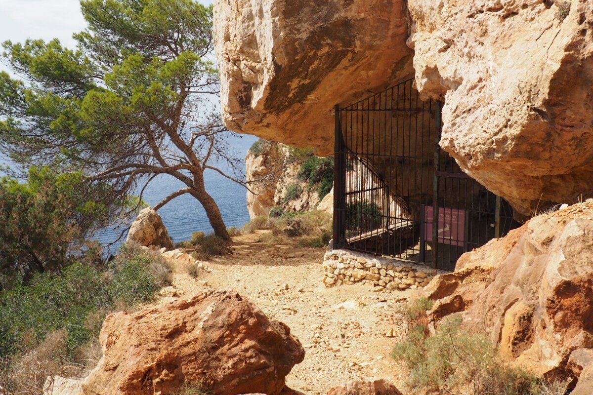 the top of a cliff in west ibiza