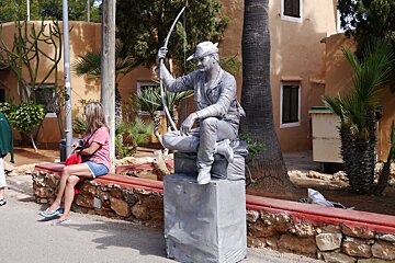 statue at punta arabi ibiza