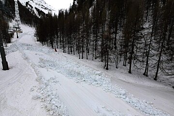 Avalanche in Val d'Isere