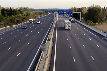 the autoroute in Provence