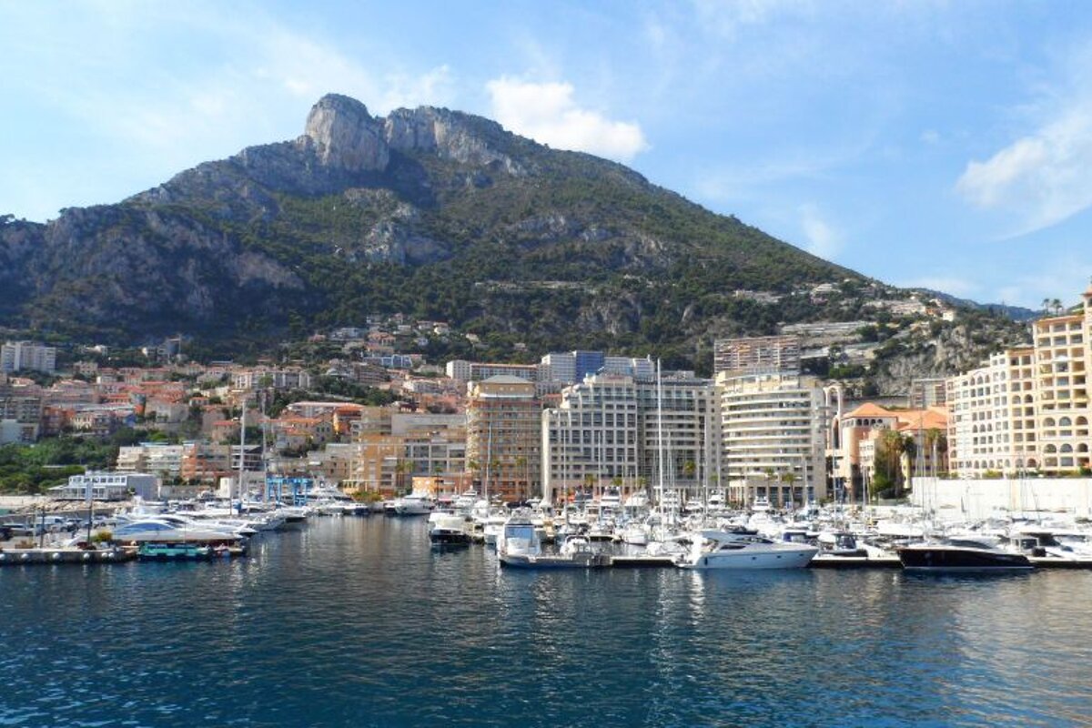 the port and surrounding buildings in Cap d'Ail