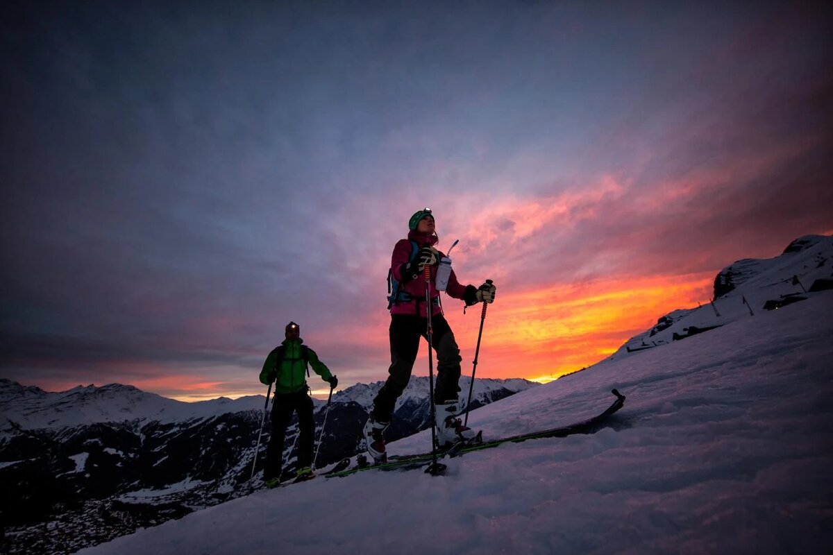 Night ski touring Verbier