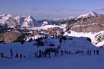 Airbag with Avoriaz in distance