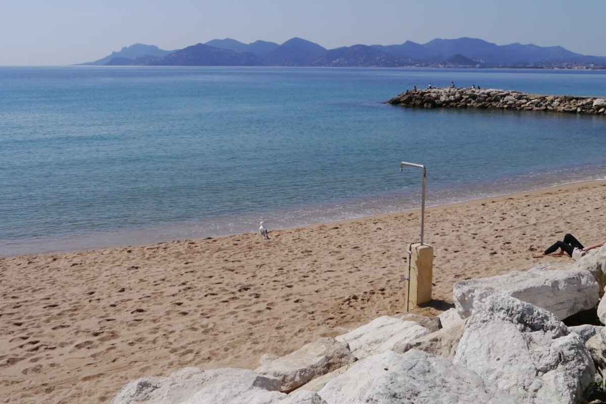 a stretch of sand in Cannes