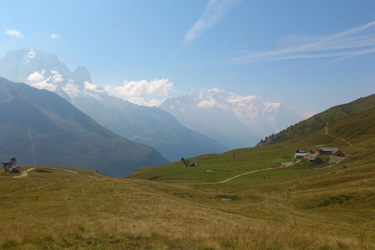 Chamonix hiking trail from Vallorcine to Le Tour