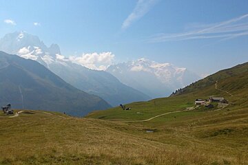 Chamonix hiking trail from Vallorcine to Le Tour