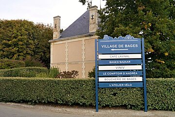 sign with what is in the village