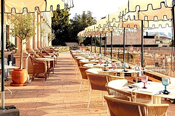the terrace at Maricel Restaurant