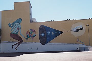 graffiti art work on the walls of San Antonio