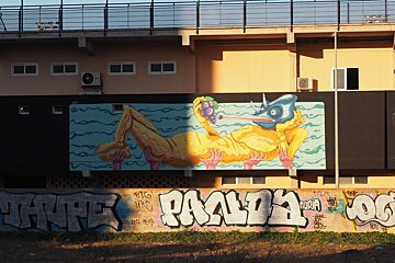 graffiti art work on the walls of San Antonio