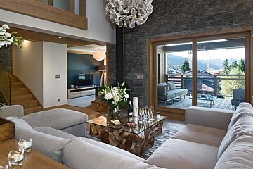 Annapurna A303 Penthouse Apartment, Les Gets living-room