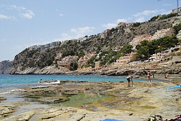 The rocky edge of Cala Llamp