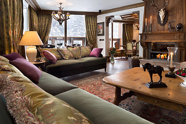 Jardin Alpin Apartment, Courchevel 1850 living-room