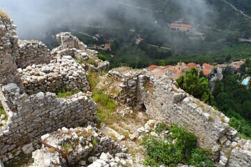 ruins of a stone built fort in Nice