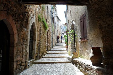stone steps on the street in St Agnes