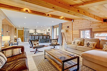 A living room with a couch and a coffee table
