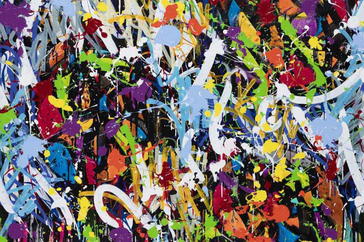 a painting on the mountain tops in the 3 valleys