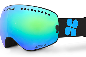 blue lens ski goggles