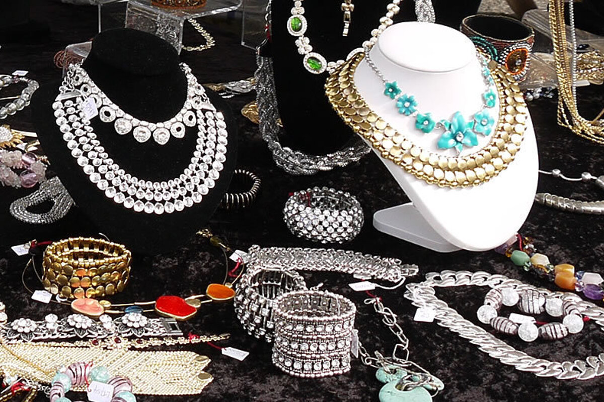 Jewellery stall at a ,market