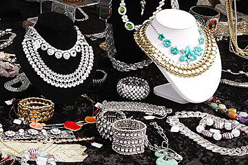 Jewellery stall at a ,market