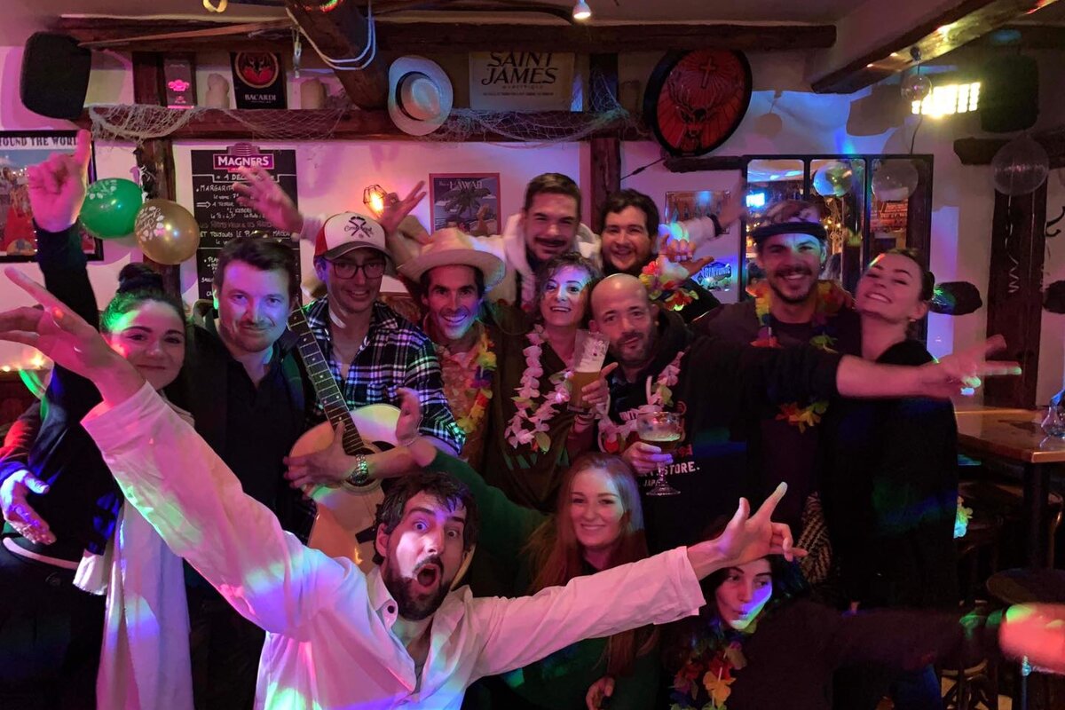 inside at the Bar Caterail in Courchevel