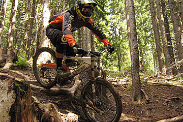 mountain biker in Morzine