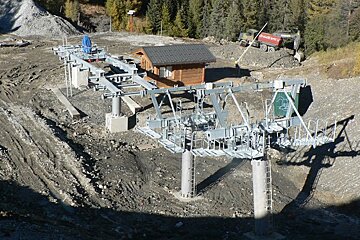 a new ski lift being built