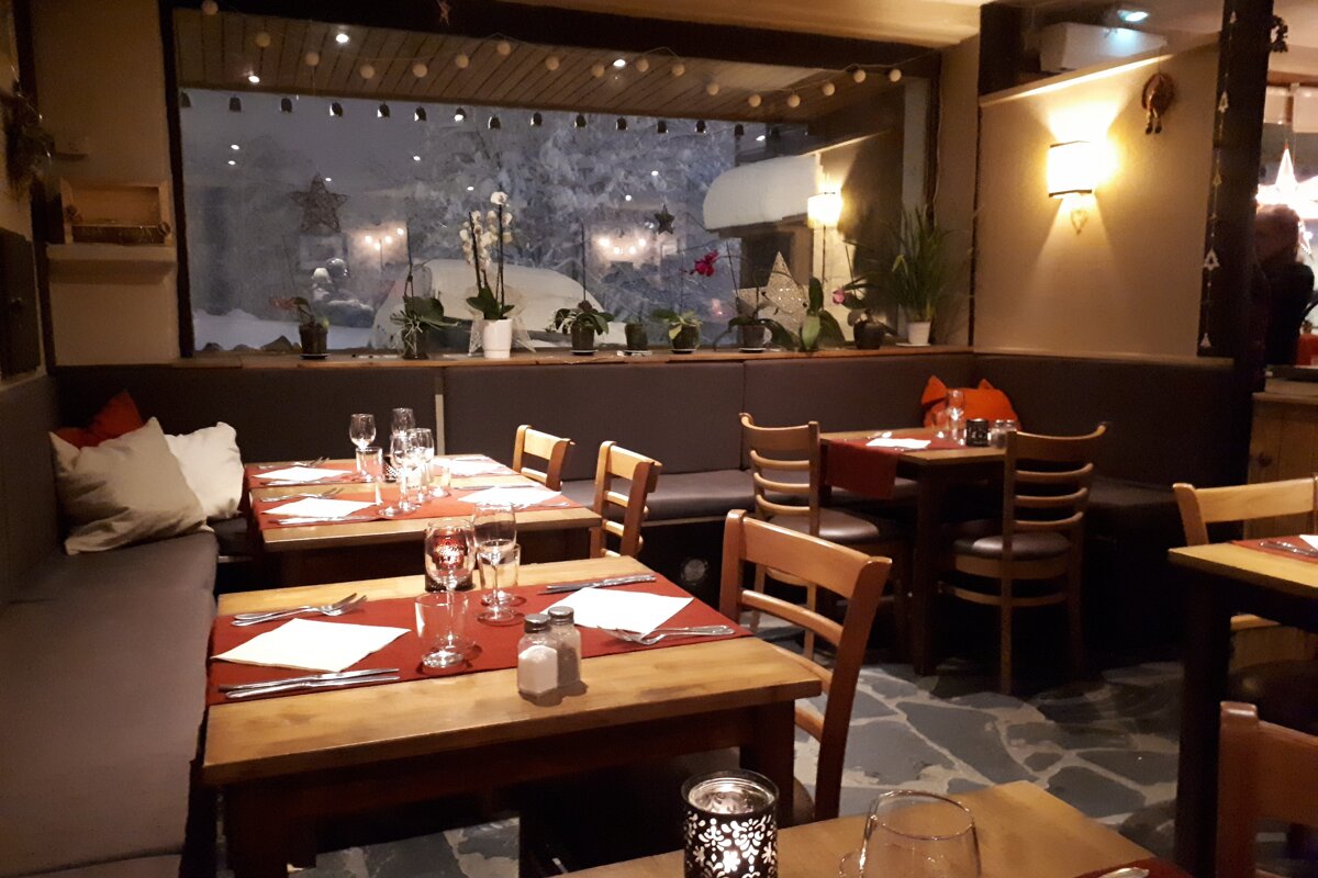 Interior of Aux Petits Oignons Bar, Meribel