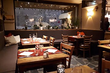 Interior of Aux Petits Oignons Bar, Meribel