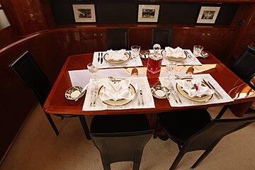 Princess 78' 23m Motor Yacht, Mallorca Island dining