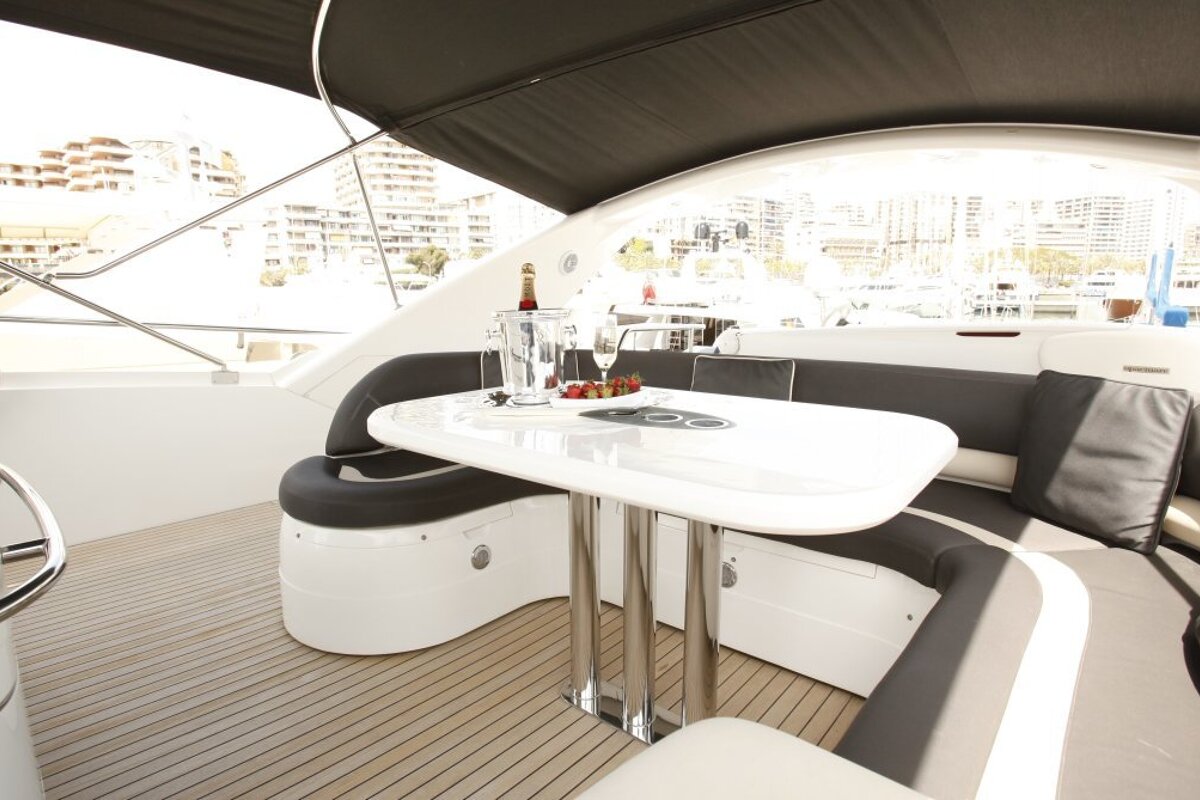 Princess 78' 23m Motor Yacht, Mallorca Island dining