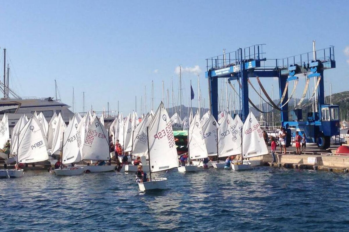 small dingy's at a sailing club in pollenca