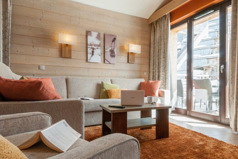 5 bed apartments - Premium Residence L'Amara, Avoriaz living room