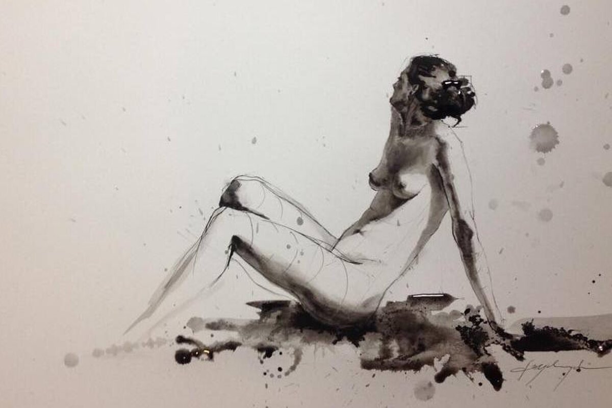a life drawing of a woman