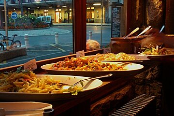 An image of food in a bar in chamonix mont blanc