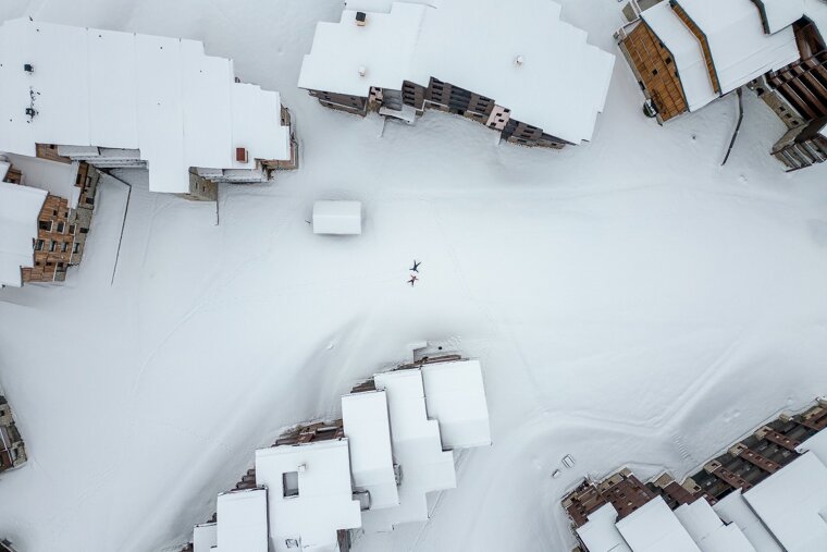 First snow in La Plagne November 2023